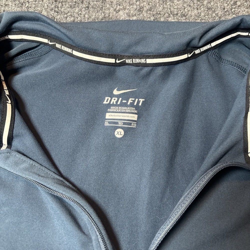 Nike Men's Dri-FIT Element 1/4 Zip Blue Running Pullover Size XL Lightweight - Picture 2 of 8